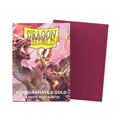 Dragon Shield DUAL Matte Standard-Size Sleeves - Pomegranate & Gold - 100ct